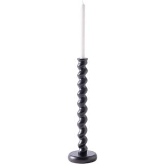 Polspotten Candle Holder Twister Black M Lysestage - Fyrfadsstager Pulverlakeret Aluminium Sort - 390-225-167