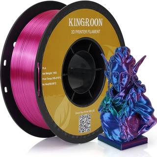 Kingroon Pla 3D-printerfilament Triple Color Silk Pla Filament Dimensionel n?jagtighed +/- 0,03 mm 1 kg spole (2,2 lbs) 1,75 mm r?dbl? gr?n
