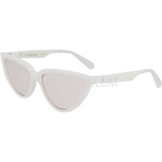 Calvin Klein Kvinde CKJ23658S 100 Solbriller Bio-injekt Hvid Brun/guld Cat Eye Normal Normal