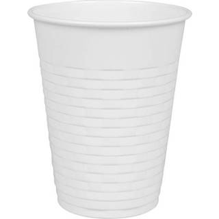 30 x 100 stk Automatbæger 22 cl Hvid - Genbrugelige Plastikglas