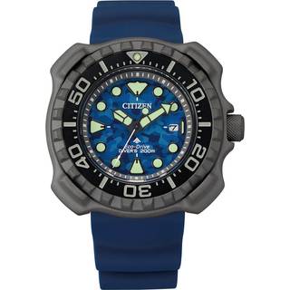 Citizen BN0227-09L Promaster Eco-Drive Herren-Taucheruhr Titan Blau