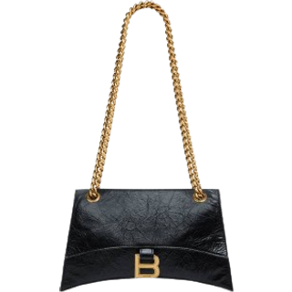 Balenciaga Crush Small leather shoulder bag - black - One Size