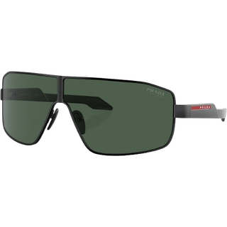 Prada Linea Rossa Mand PS 54YS 1BO06U Solbriller Metal Sort Grøn Geometrisk Normal