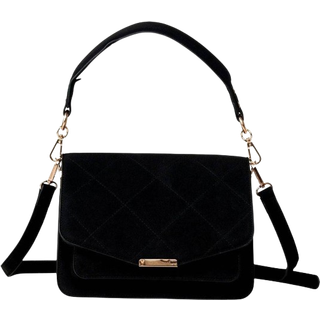 Noella Blanca Multi Compartment Bag Black Suede