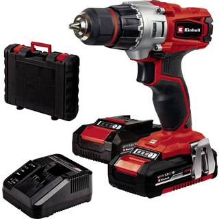 Einhell Akku-bore-/skruemaskine med 2 × 18 V 1,5 Ah-batteri og oplader - TE-CD 18/2 Li ✓ På lager - klar til levering og afhentning