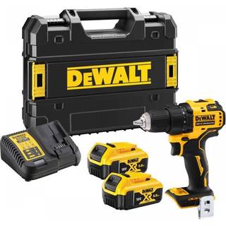 DEWALT DCD800P2T-QW Boremaskine, Li-Ion, 90Nm, brushless + Kuffert +2x batterier Li-Ion, 18V, 5Ah + oplader