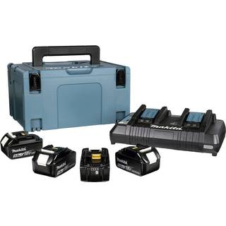 Tilbehørssæt Makita Powerpack; 18V; 4x5,0 Ah + DC18RD beregnet til 18 V akku værktøjer