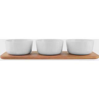 Eva Trio Legio Nova cabaretsæt med fad hvid 3 stk. Ø10 cm