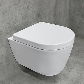 Duravit ME Starck compact væghængt toilet med åben skyllerende og wonderGliss