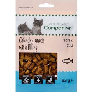 Companion Cat Crunchy Snack m. Torsk - 55 g.