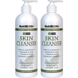 Nutribiotic, f?lsom hud ikke -s? -sophudrenser 16 oz dobbeltpakke med GSE (citricidal) | PH afbalanceret hypoallergenisk og biologisk nedbrydelig