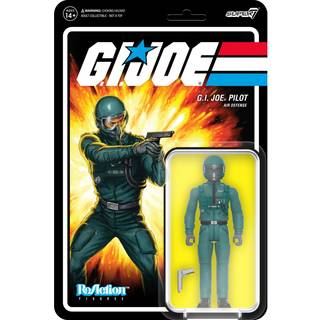 Super7 G.I. Joe G.I. Joe Pilot - 3,75 """" G.I. Joe actionfigur med tillbehör klassiska tecknade samlarobjekt och retro leksaker