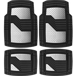 Cat BDK Heavy Duty Rubber Gulvmåtter til bil SUV Truck & Van-All Weather Protection Front & Bagerste med Heelpad & Anti-Slip Nibs, der bakker Uni