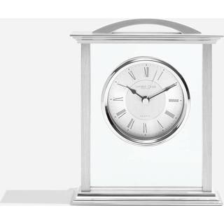 London Clock Silver Tone Glass Mantel Clock - C1713