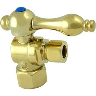 Kingston messing CC43102 kvartalsventiler (1/2-tommer FIP x 3/8-tommer O.D. komprimering) Poleret messing