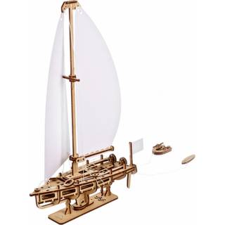 Ug?re Ocean Beaty Yacht 3D Wooden Puzzle - Tr?mekanisk model Kit til bygning - DIY -puslespil med papirsejl - Brain Teaser Building Set til voksn