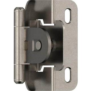 Amerock BPR871914 | Kabinet h?ngsel | 1/2 in (13 mm) Overlay Enkelt demonterbar | Delvis indpakning | Nikkel | K?kkenkabinet d?r h?ngsel | 1 par/