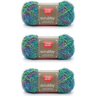 R?dt hjerte skrubbe capri garn - 3 pakke med 85 g/3 oz - polyester - 4 medium (world) - 78 yards - strikning/h?kling