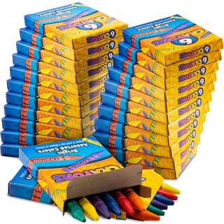 Bedwina bulk farveblyanter - 720 farveblyanter! Tilf?lde af 120 6-pakker Premium Color Crayons til b?rn, der ikke er giftig til fest favoriserer