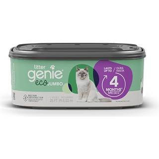 Litter Genie Eco Jumbo genopfyldninger: Komposterbare kattegrusposer, film på 8,5 m, Op til 4 måneders forsyning