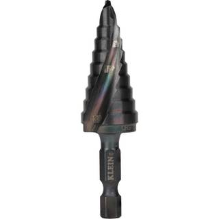 Klein Tools QRST03 Trinbor Quick Release Spiral Dobbeltrillet 1/4 til 3/4-tommer sekskantet skaft Skret stl Tr Plast Aluminium