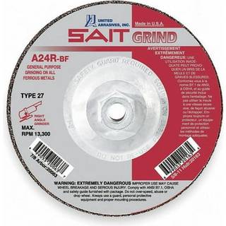 SAIT deprimeret CTR WHL T27 4.5X1/4X5/8-11 AO Multi One Size 20163