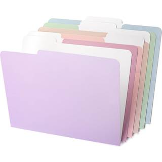 Mr. Pen File Mapper 18 Pack Morandi Colors 1/3-Cut Tab Letter Size Paper Paper Mappers Office Supplies