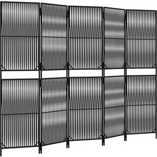 rumdeler 5 paneler polyrattan sort