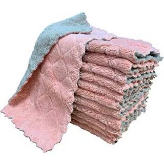 Kimteny 12 Pack Kitchen Cloth Dishowkles Premium opvaskeklude Super Absorberende koral fløjl Velvet Tishtowels Nonstick Oil vaskbar hurtig tørrin