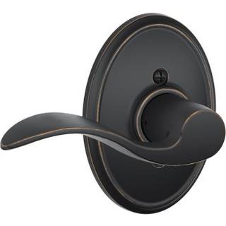 Schlage Accent Lever med Wakefield Trim Non -Turning Lock in Aged Bronze - Venstrehånd - F170 ACC 716 WKFLH