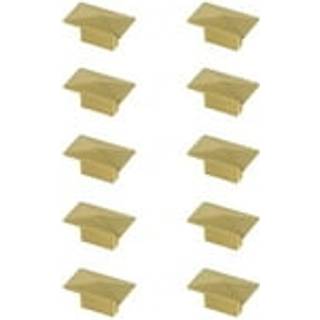Perry 2 """" B?rstet guldrektangelknap Multipack (S?t p? 10)
