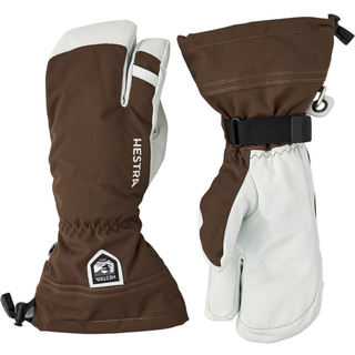 Hestra Army Leather Heli Ski, 3-finger skihandsker, brun