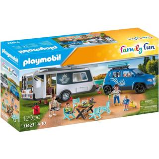 Campingvogn med bil Playmobil Byggesæt Family Fun 71423