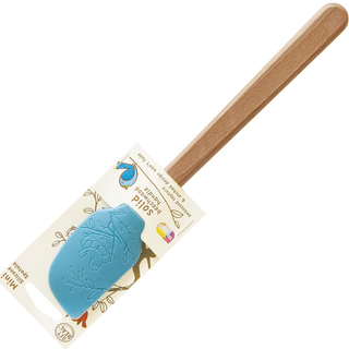 Talisman designer mini silikone laser ætset beechwood håndtag design | Sødt og funktionelt køkkenværktøj | Naturlig træ dekorativ spatel