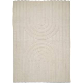 Classic Collection Curve Tæppe 170x230 Cm Ivory - Ensfarvede tæpper Uld Elfenben - CE104IV