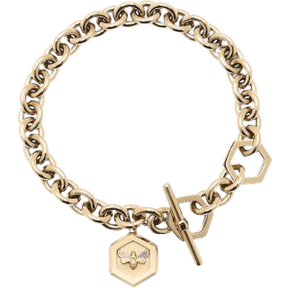 Olivia Burton Gold Bee and Honeycomb Toggle Bracelet - 20.5cm