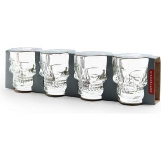 Kikkerland Skull Shot Glass Set of 4