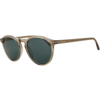 TOM FORD Mand FT0904 AURELE 57V Solbriller Acetat Beige Blå Rund Normal