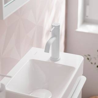 hansgrohe Tecturis S 1-grebs håndvaskarmatur 108mm tud t/hv m/bv mat hvid