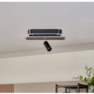 Lucande Damivan LED-loftlampe, kantet sort