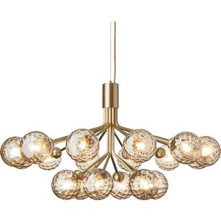 Apiales 18 lysekrone, brushed brass / optic gold • NUURA