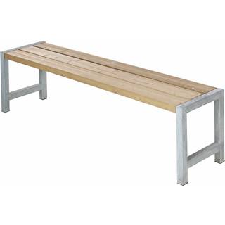 PLUS Plank plankebænk, ThermoWood®, gyldenbrun/fyr, 176 cm