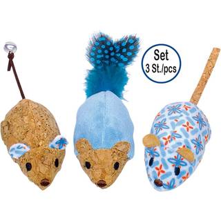 Plysmus m. catnip 3 stk blå