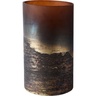 Vase Lana 25 - Brown/Gold Ø14xH25 cm