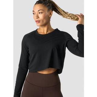 Stride Cropped Long Sleeve Wmn Black