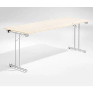 Bord Dinner, Birk 1800x800 mm, Alugråt understel