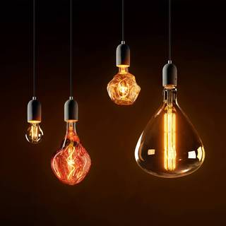 Sigor LED-pære Giant Drop E27 4W 918 dim kobber-metal. Drop, dæmpbar, Glas, Moderne