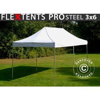 Foldetelt FleXtents Easy up pavillon PRO Steel 3x6m Hvid