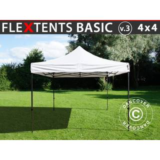 Foldetelt FleXtents Easy up pavillon Basic v.3, 4x4m Hvid