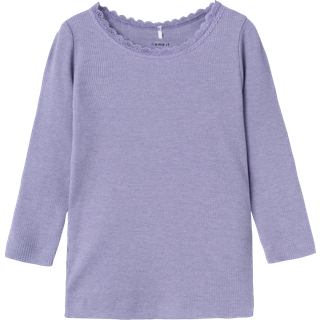 Name It Heirloom Lilac Melange Rib Top